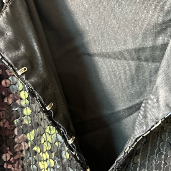 Vintage 90s Stenay Black Silk Beaded Jacket Blouse Women’s Small Evening - Picture 6 of 10